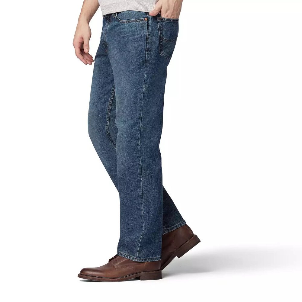 Men's New Lee Relaxed Fit Straight Leg Jeans Sz 28x30 - Picture 3 of 9